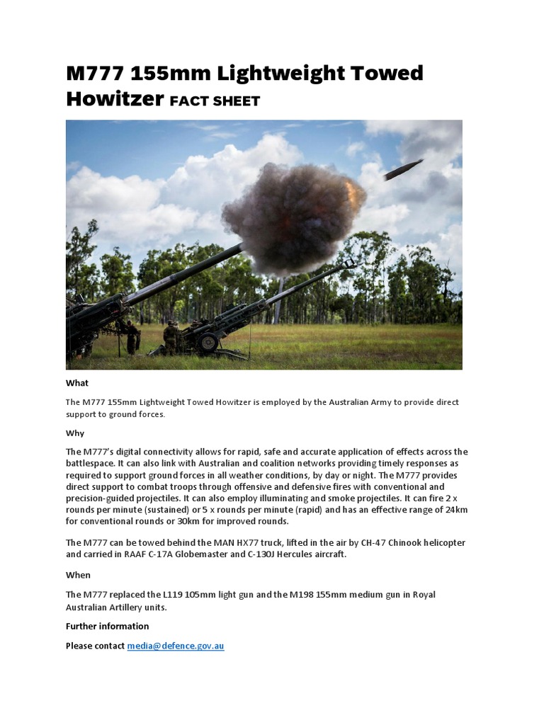 M777 155mm Howitzer Overview | PDF | Computers