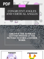 Congruent Angles and Vertical Angles