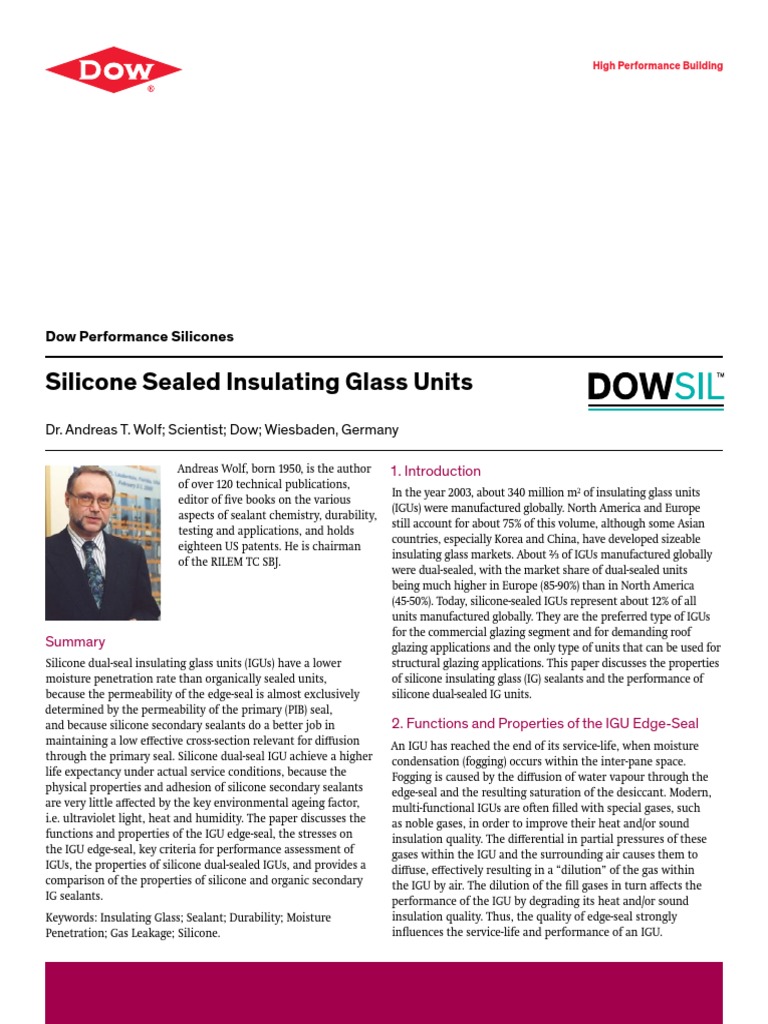 Silicone Dual-Sealed IG Units Performance | PDF