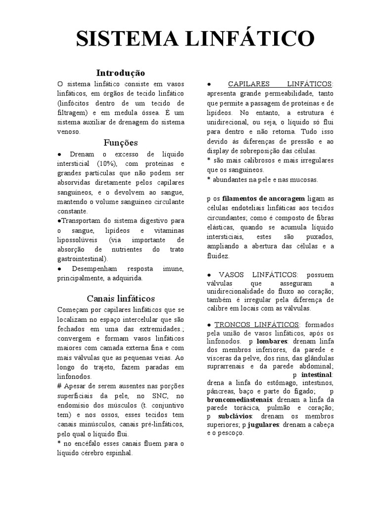 Sistema Linfático Pdf Sistema Linfático Timo
