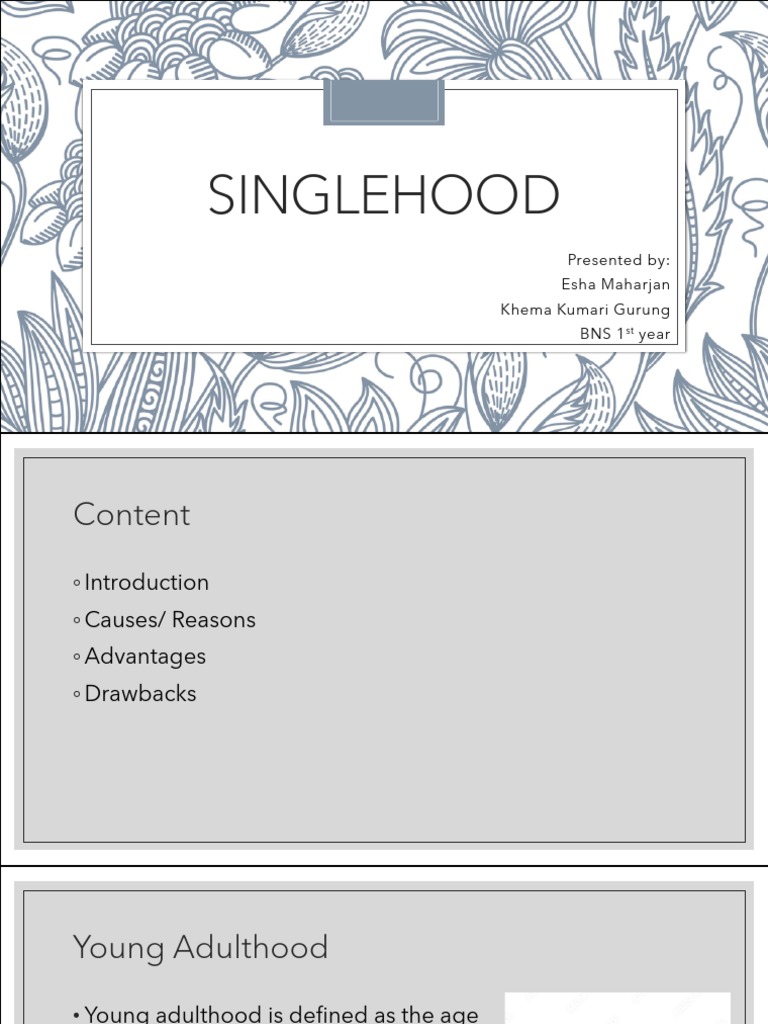 Understanding Singlehood in Young Adults | PDF | Social Science | Lifestyle