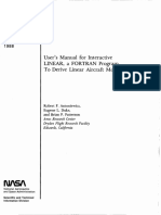 User's Manual For Interactive Linear, FORTRAN Program To Derive Linear Aircraft Models