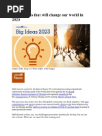 41 Big Ideas That Will Change Our World in 2023