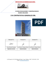 Plan de Trabajo para Excavaciones y Construccion de Los Muros Anclados (Lya Contratistas Generales Eirl)