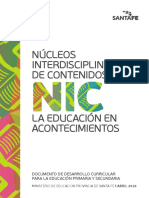 NIC. Documento de Desarrollo Curricular Para La Educación Primaria y Secundaria