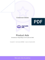 Certificação em Performance - Product Ads - Mercado Ads