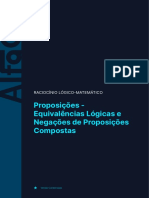 Proposições - Equivalências Lógicas e Negações de Proposições Compostas