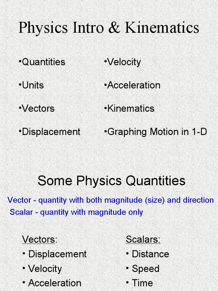 Kinematics: Motion and Key Concepts | PDF | Velocity | Acceleration
