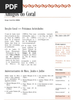 Boletim Amigos Do Coral nº 8