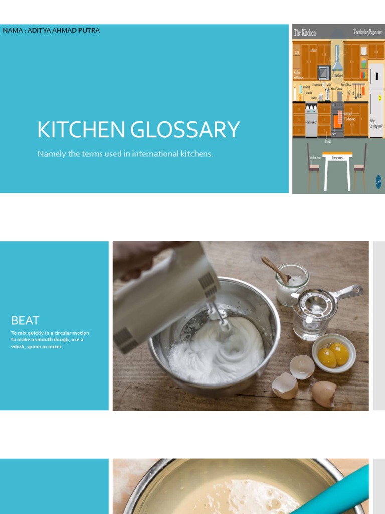 Kitchen Terminology Glossary | PDF | Cakes | Icing (Food)