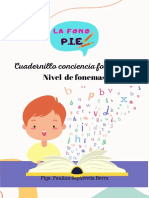 Cuadernillo Conciencia Fonológica Nivel de Fonemas