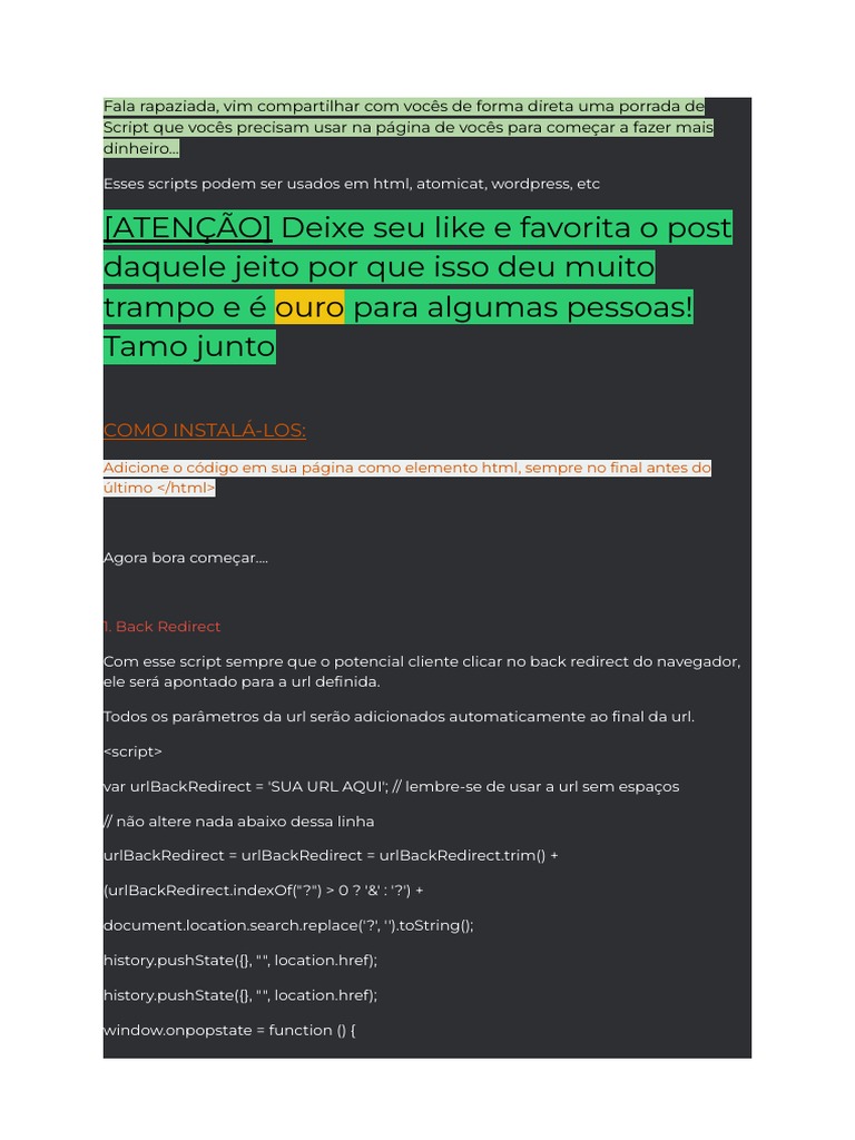 Scripts CSS para Elementor e Marketing | PDF