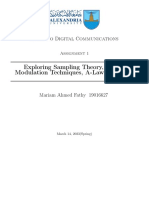 Exploring Sampling Theory, Digital Modulation Techniques, A-Law and Law