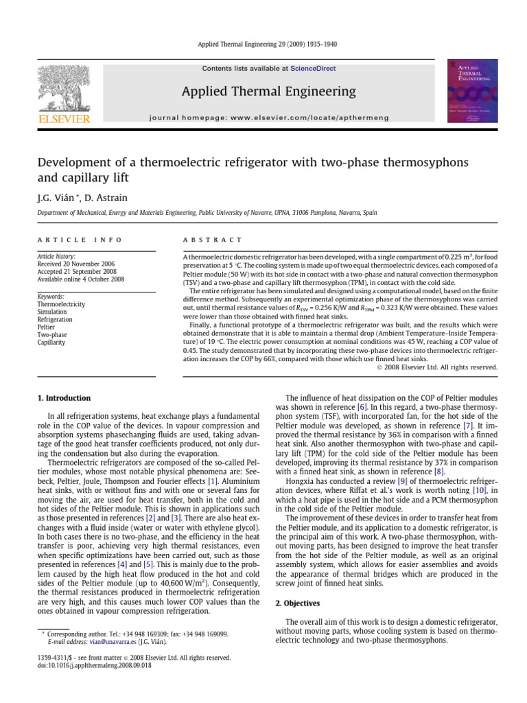 Thermosyphon Et Capillair | PDF | Heat Transfer | Refrigerator