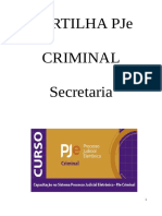 Cartilha PJe Criminal - Secretaria - Versao 8.1