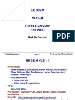 Ee 382M Vlsi-Ii Class Overview Fall 2008: Mark Mcdermott