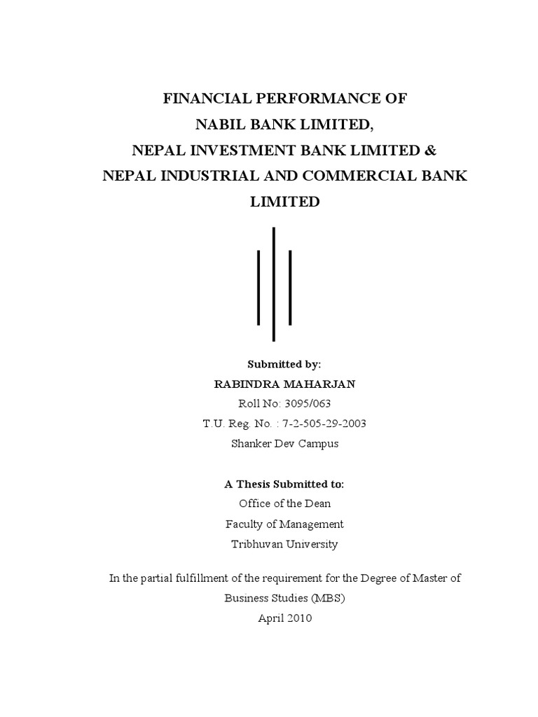 Financial Performance of Nabil, NIB & NIC PDF