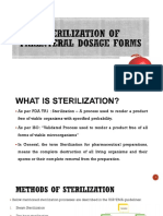 Sterilization of Parenteral Dosage Forms