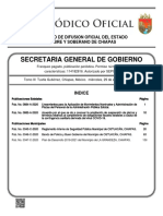 Secretaria General de Gobierno: Organo de Difusion Oficial Del Estado Libre Y Soberano de Chiapas