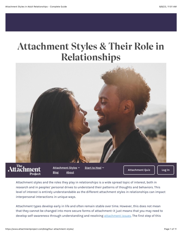 Understanding Adult Attachment Styles | PDF | Attachment Theory | Anxiety
