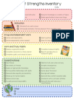 Student Strengths Inventory Checklist