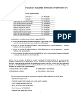 Questões de Contabilidade de Custos - Exame de Suficiência 2011 A 2017