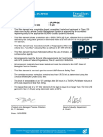 PP100 5 Quality Certificate