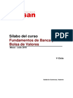 Fundamentos de Banca y Bolsa de Valores (Sílabo 2019-1)