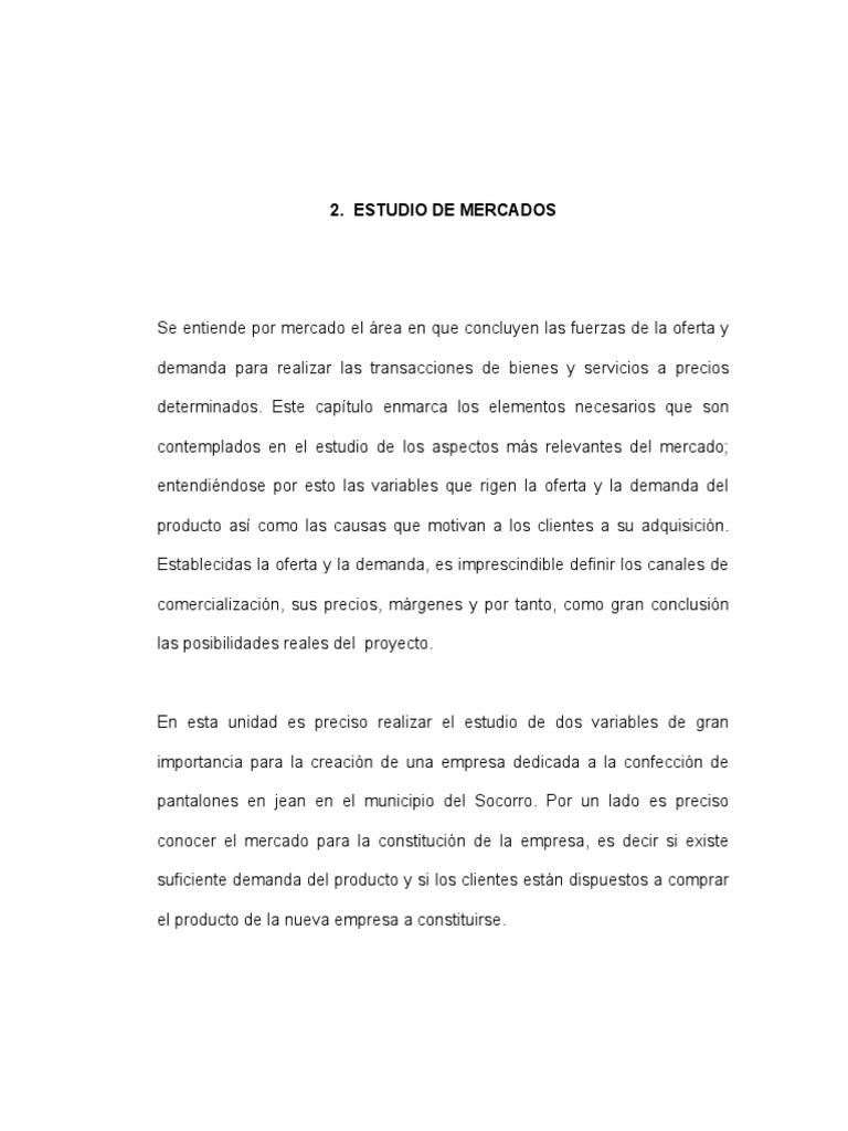 Estudio De Mercados Tesis Jean Pdf