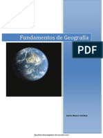 Fundamentos de La Geografía. Temario