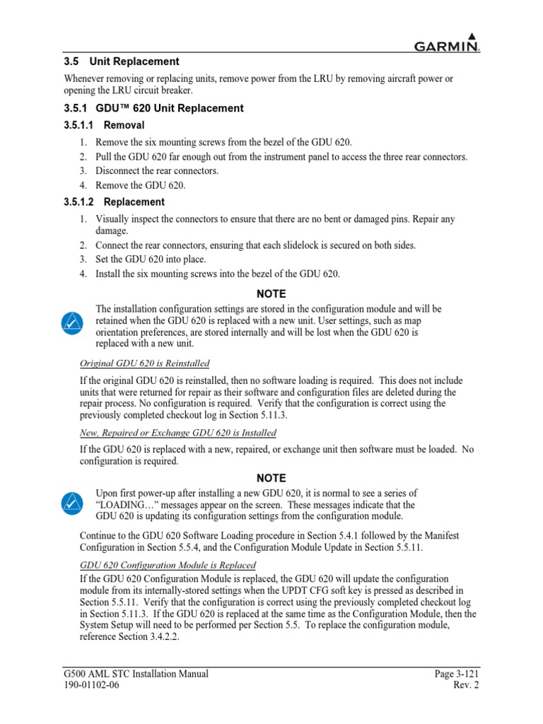 GDU620 Replacement | PDF