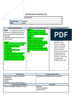 Marzo Leng 8° Planificación Mensual 2023