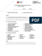 Pauta de Observacion para Derivación A Especialista