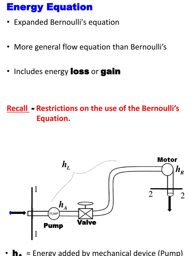 Energy Equation and Pump Dynamics | PDF | Pump | Gases
