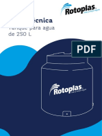 Ficha Tecnica Tanque de Agua 250 Litros