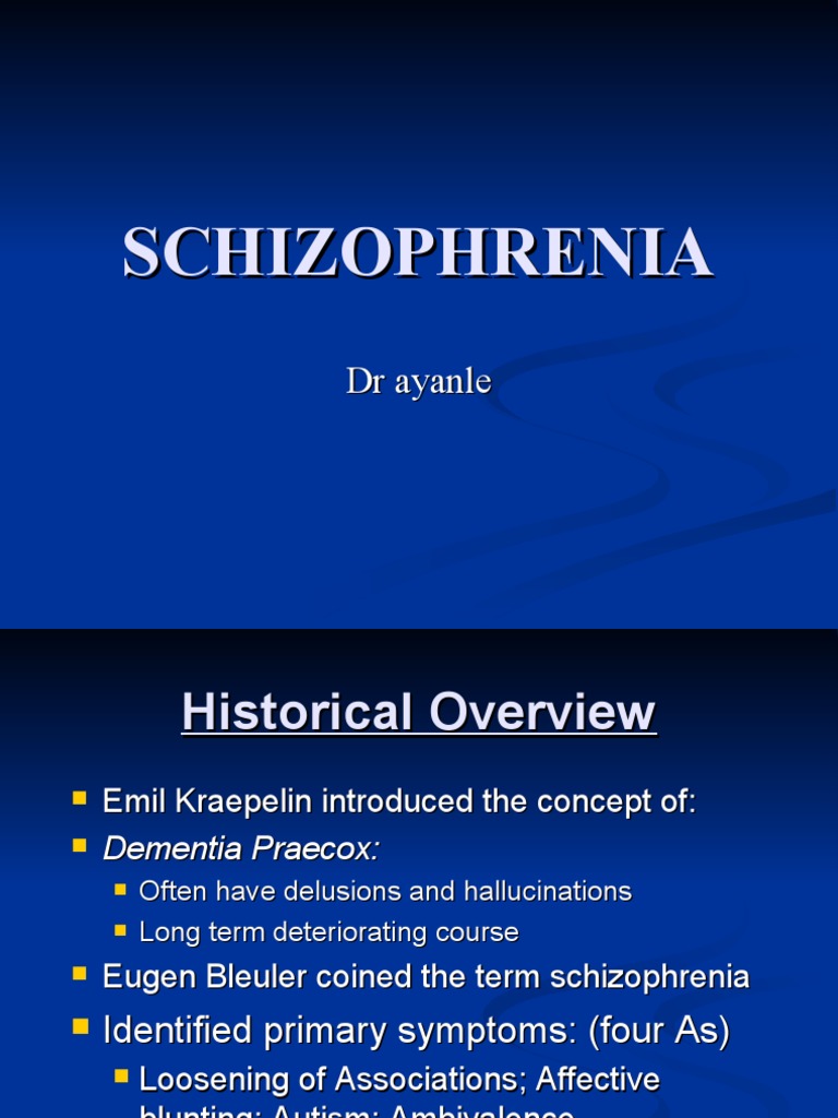 Schizophrenia Origin PDF