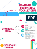 Monitoria Audiometria Vocal e Tonal