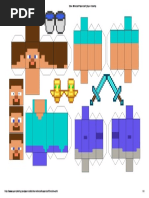 Papercraft steve