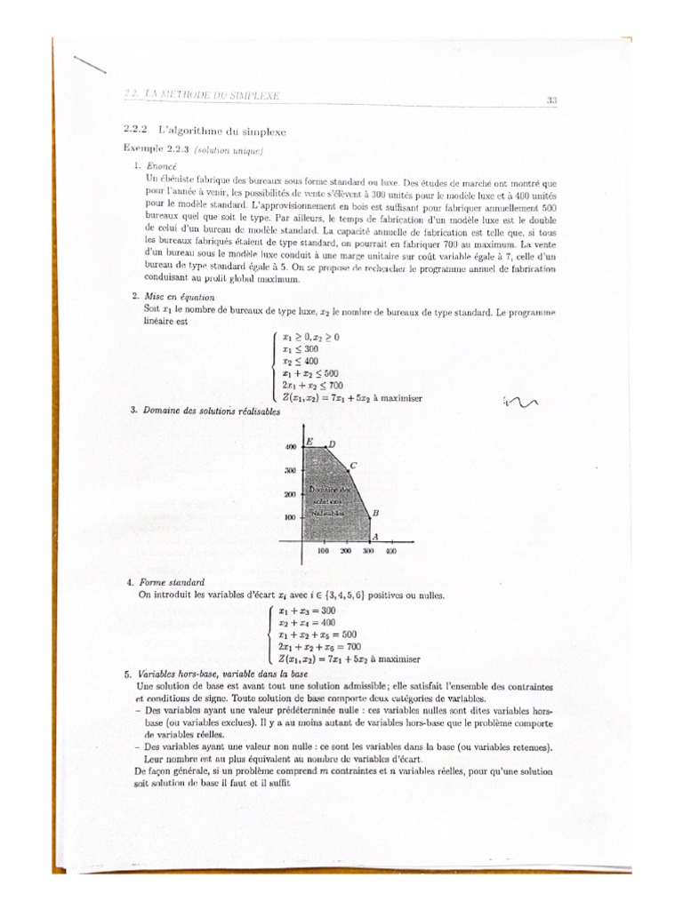2.2. La Methode Du Simplexe | PDF