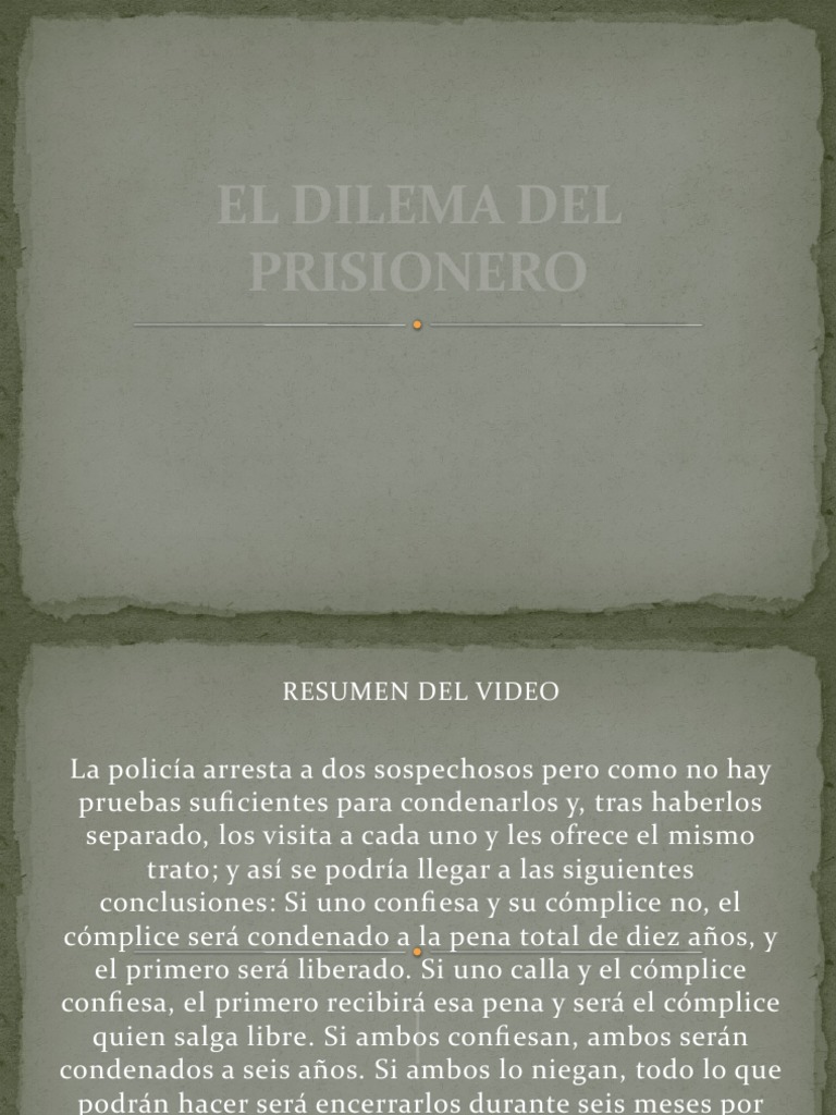 Dilema Del Prisionero PDF