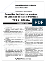 Recife Consultor Legislativo Na Area de Ciencias Sociais e Politicas Clcss Tipo 1