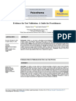 Psicothema: Evidence For Test Validation: A Guide For Practitioners