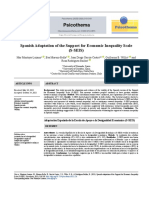 Psicothema: Spanish Adaptation of The Support For Economic Inequality Scale (S-SEIS)