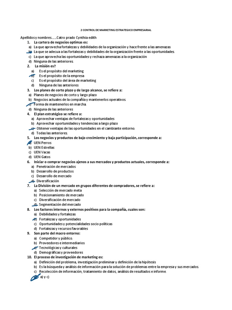 Investigación de Mercados en Marketing Estratégico | PDF | Marketing ...