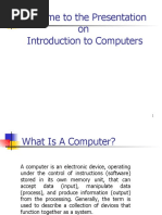 Introduction To Computers