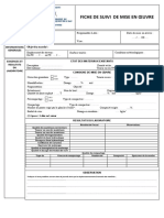 Fiche de Suivi de Mise en Oeuvre