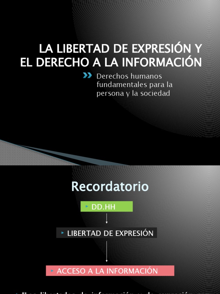 Libertad de Expresión y Derecho a la Información | PDF | Libertad de ...