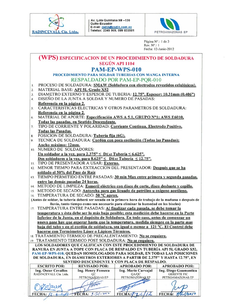 PAM EP WPS 010.PDF Nube Petroecuador | PDF