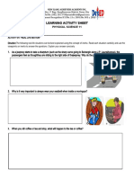 Learning Activity Sheet Physical Science 11