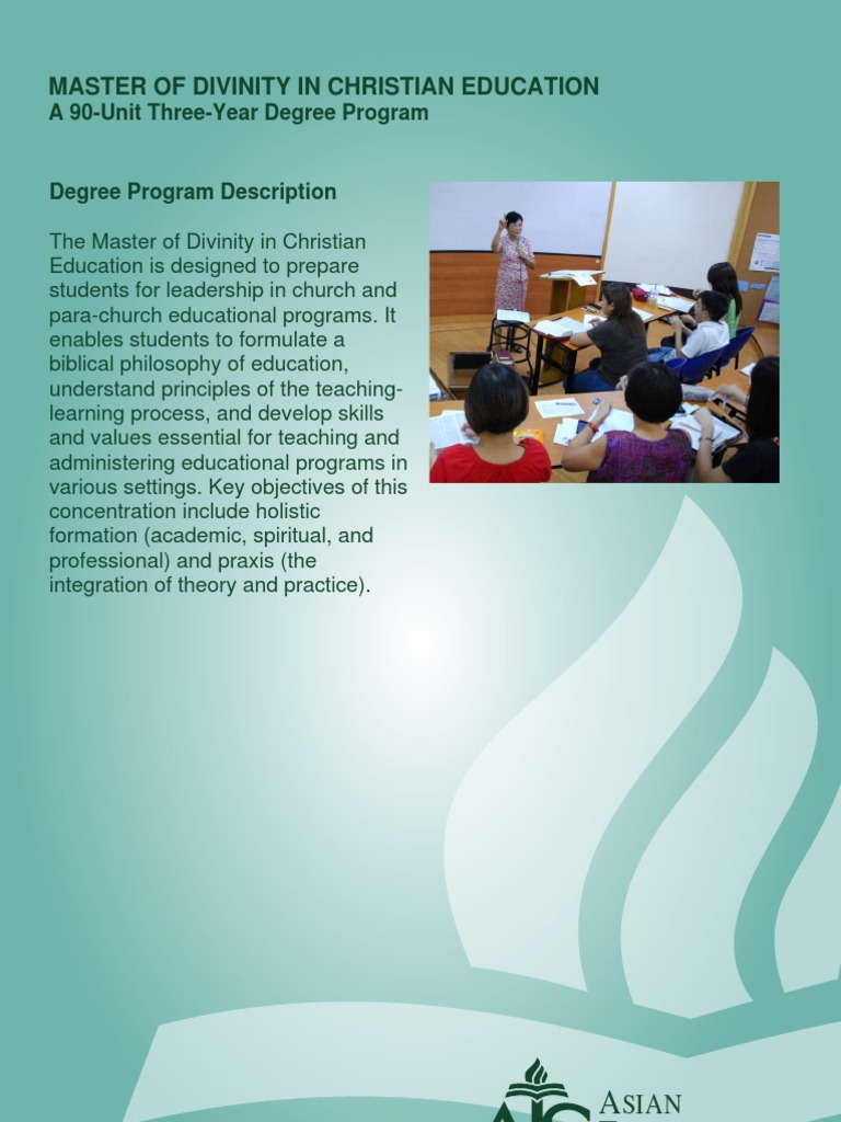 Master of Divinity in Christian Education | PDF | Religion & Spirituality